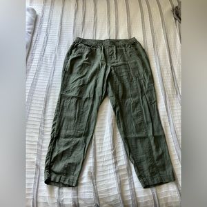 Old Navy Green Linen Pants